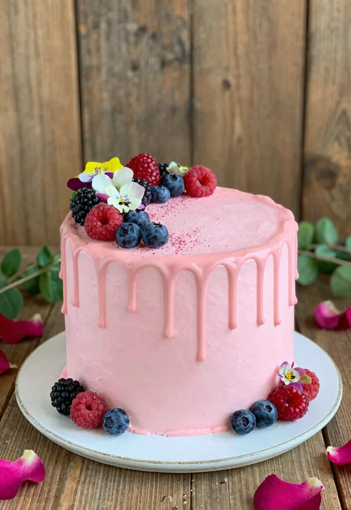 10 Pink Wedding Cake Ideas with Soft Romantic Details 24 10 Pink Wedding Cake Ideas with Soft Romantic Details 4. Romantic Drip Cake 0