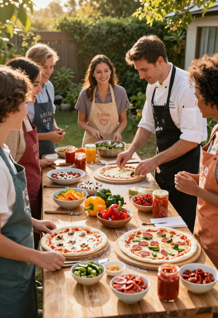 10 Pizza Engagement Party Ideas for Fun Casual Celebrations 1. DIY Pizza Making Station 0