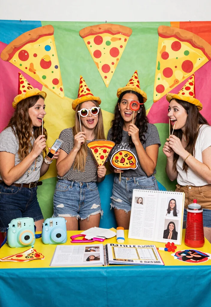 10 Pizza Engagement Party Ideas for Fun Casual Celebrations 4. Pizza Photo Booth 0
