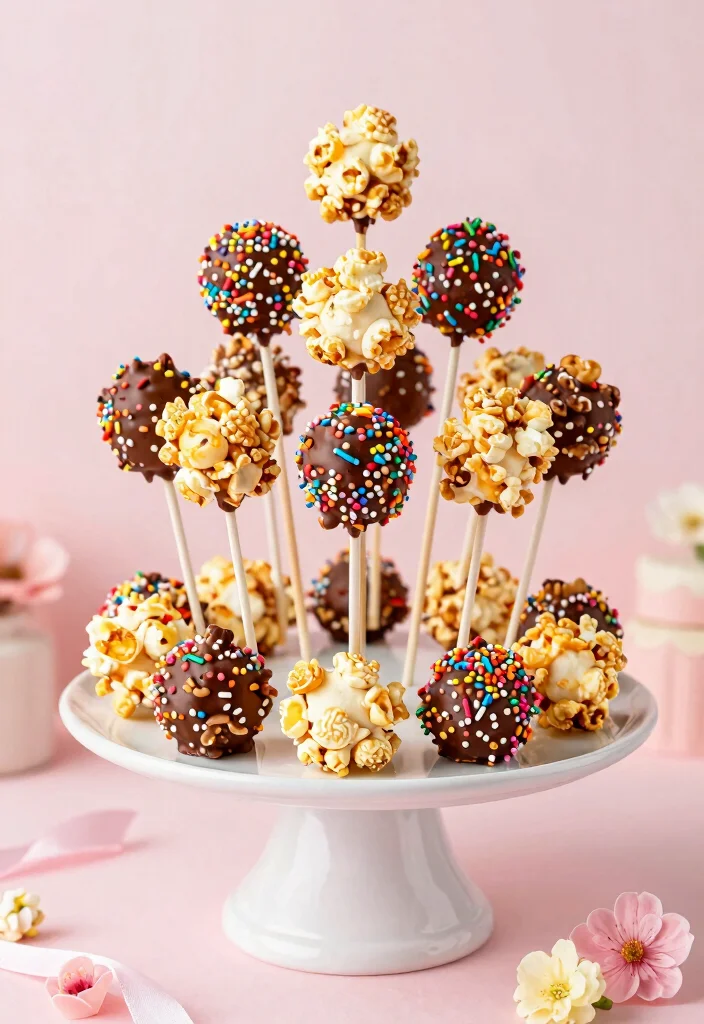10 Popcorn Wedding Favor Ideas for Fun Casual Weddings 3. Popcorn Cake Pops for a Sweet Twist 0