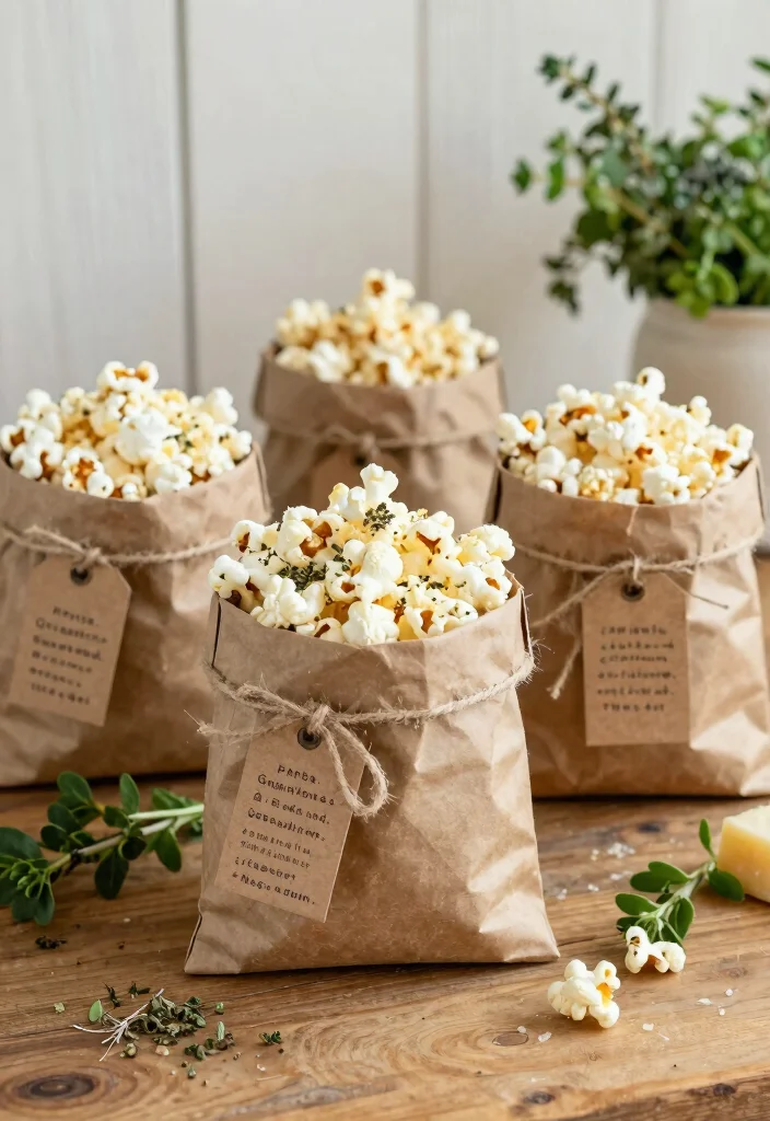 10 Popcorn Wedding Favor Ideas for Fun Casual Weddings 4. Savory Herb Parmesan Popcorn 0