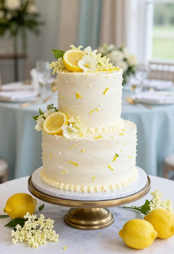 10 Royal Wedding Cake Ideas Inspired by Classic Elegance 1 10 Royal Wedding Cake Ideas Inspired by Classic Elegance 1. Majestic Lemon Elderflower Cake 0