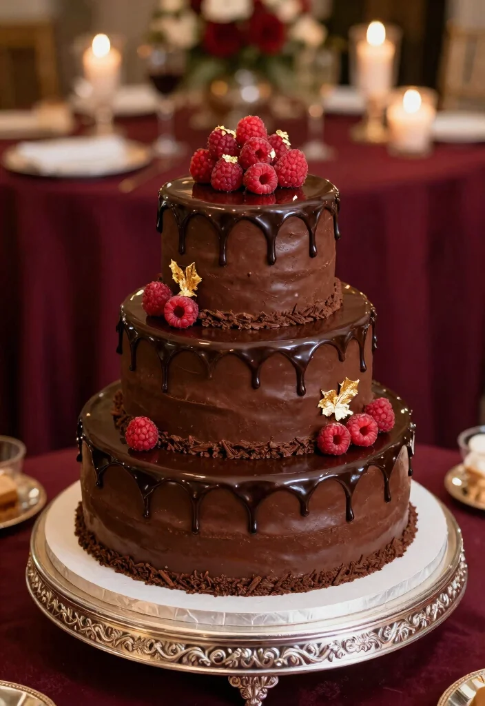 10 Royal Wedding Cake Ideas Inspired by Classic Elegance 13 10 Royal Wedding Cake Ideas Inspired by Classic Elegance 3. Opulent Chocolate Ganache Cake 0