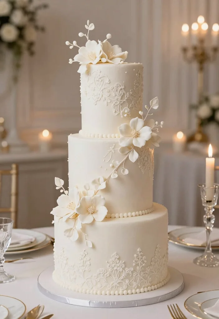 10 Single Tier Wedding Cake Ideas for Intimate Ceremonies 12 10 Single Tier Wedding Cake Ideas for Intimate Ceremonies 2. Classic Elegance with Fondant 0
