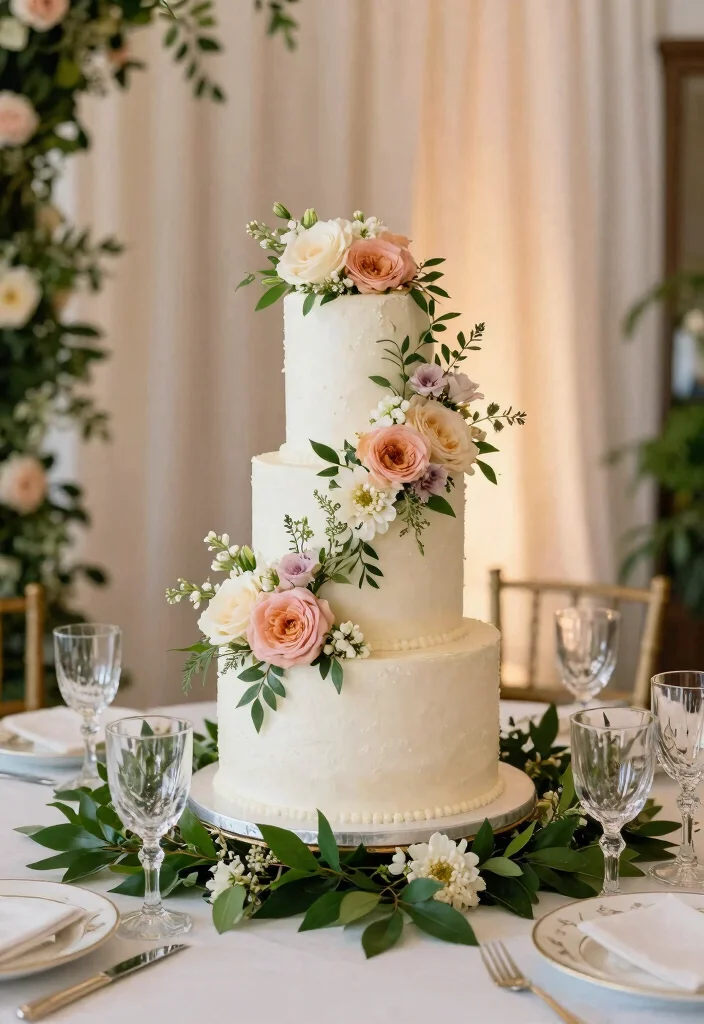 10 Single Tier Wedding Cake Ideas for Intimate Ceremonies 24 10 Single Tier Wedding Cake Ideas for Intimate Ceremonies 4. Elegant Floral Accents 0