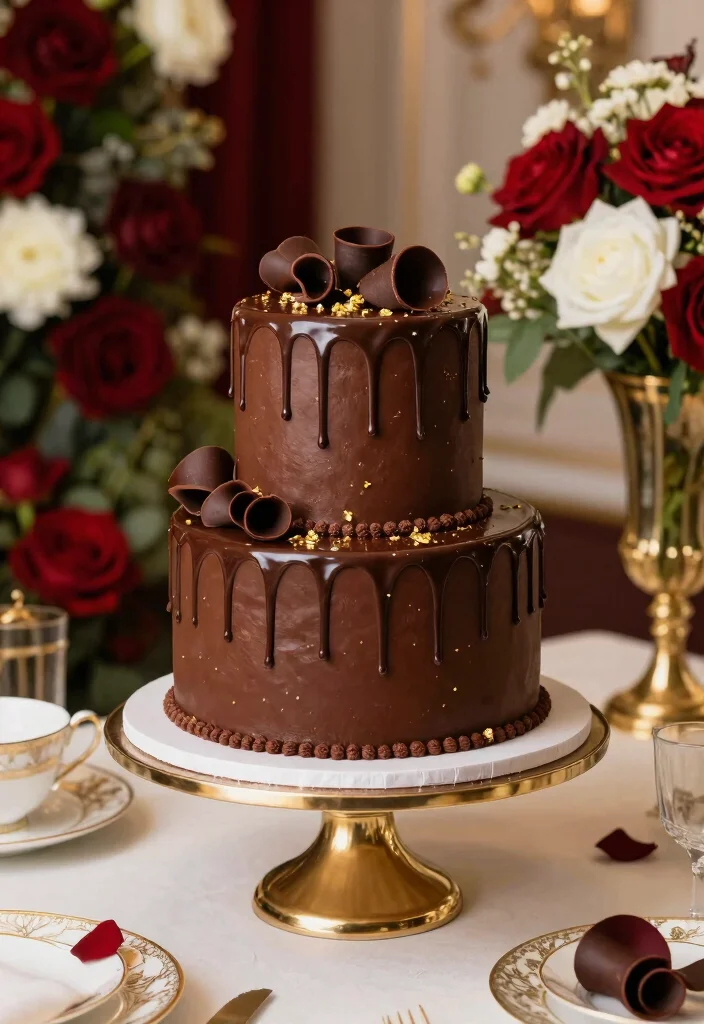 10 Single Tier Wedding Cake Ideas for Intimate Ceremonies 37 10 Single Tier Wedding Cake Ideas for Intimate Ceremonies 7. Chocolate Lovers Dream 0