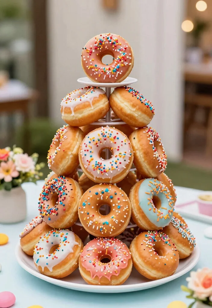 10 Small Wedding Cake Ideas for Intimate Celebrations 48 10 Small Wedding Cake Ideas for Intimate Celebrations 8. Donut Cake Tower 0