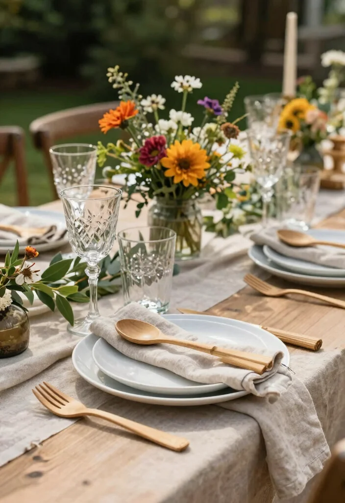 10 Spring Engagement Party Ideas with Fresh Bright Vibes 48 10 Spring Engagement Party Ideas with Fresh Bright Vibes 8. Sustainable Table Settings 0