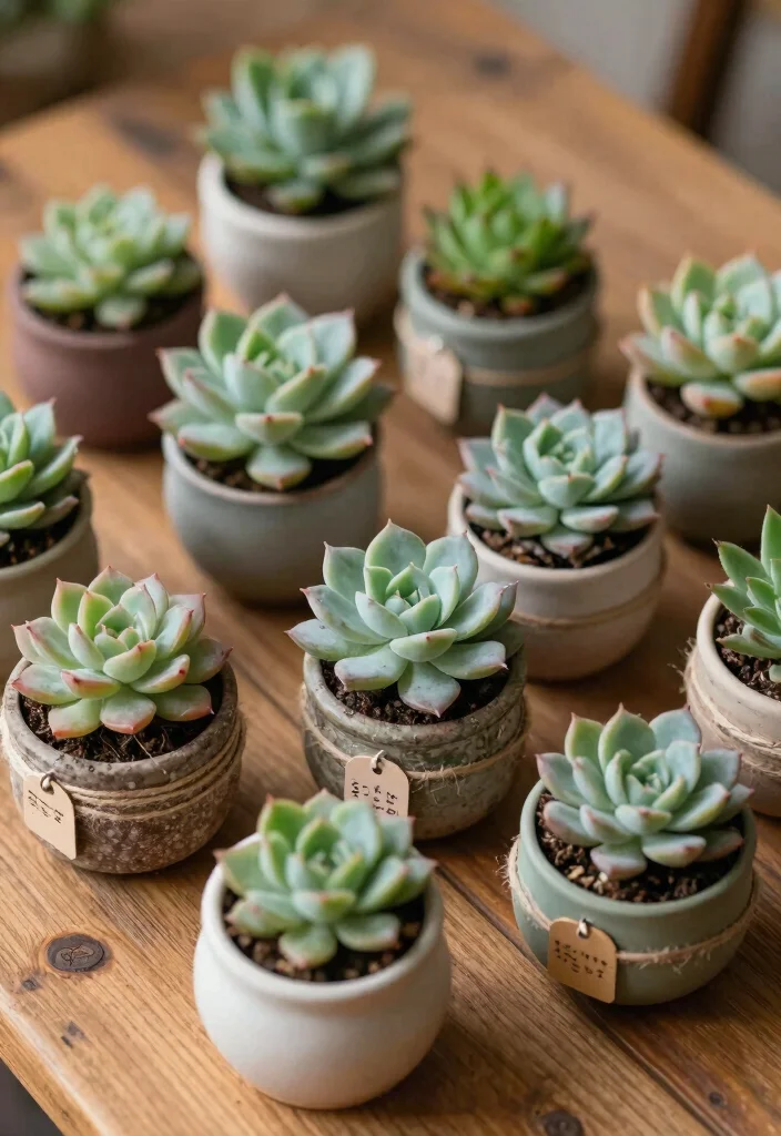 10 Succulent Wedding Favor Ideas for Modern Eco Friendly Weddings 1. Mini Succulent Planters 0
