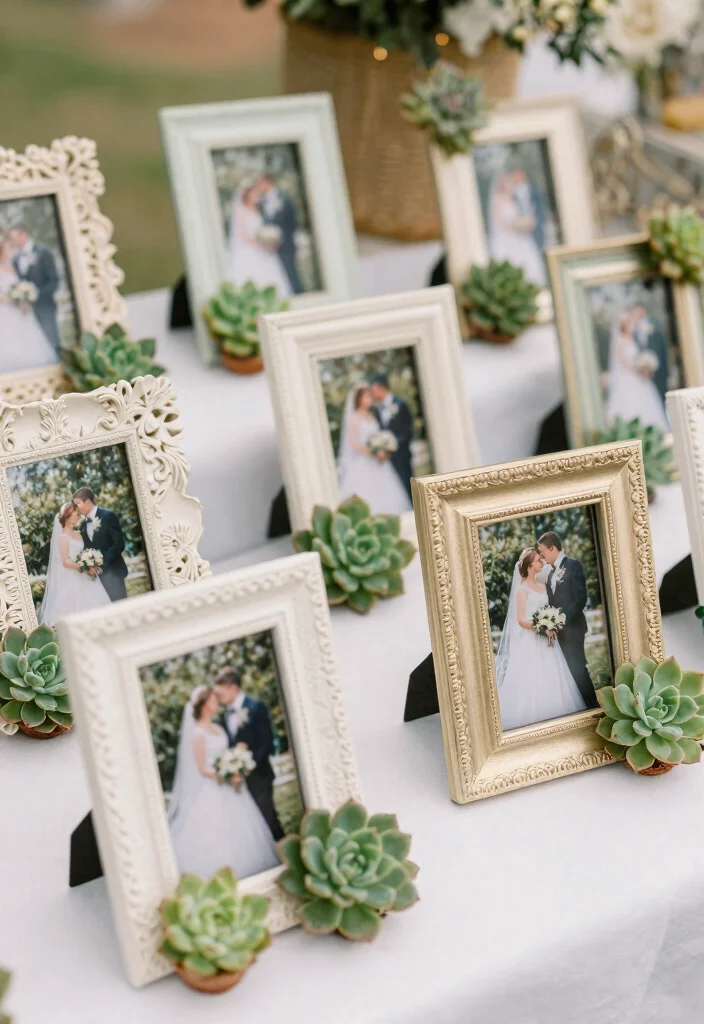 10 Succulent Wedding Favor Ideas for Modern Eco Friendly Weddings 10. Succulent Photo Frame Favors 0