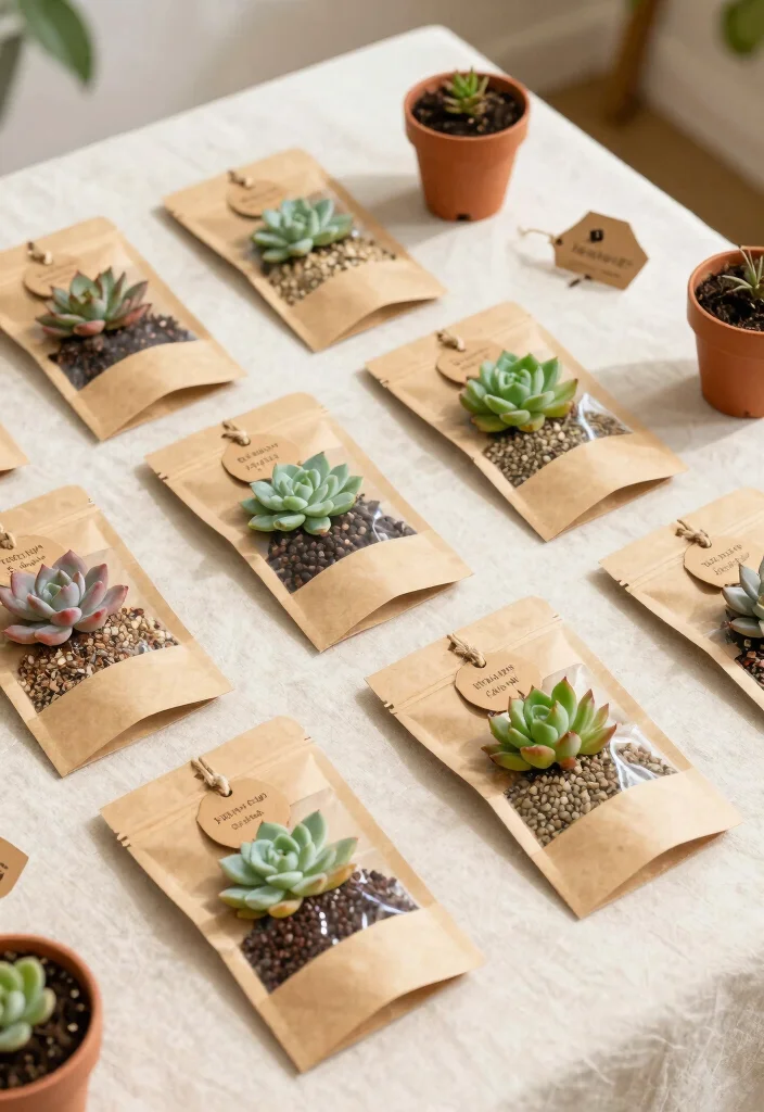 10 Succulent Wedding Favor Ideas for Modern Eco Friendly Weddings 2. Succulent Seed Kits 0