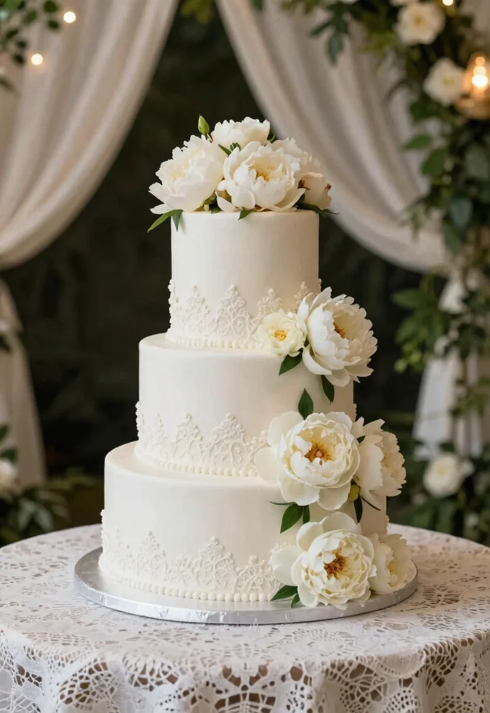 10 Three Tier Wedding Cake Ideas for Traditional Celebrations 1 10 Three Tier Wedding Cake Ideas for Traditional Celebrations 1. Classic White Elegance 0