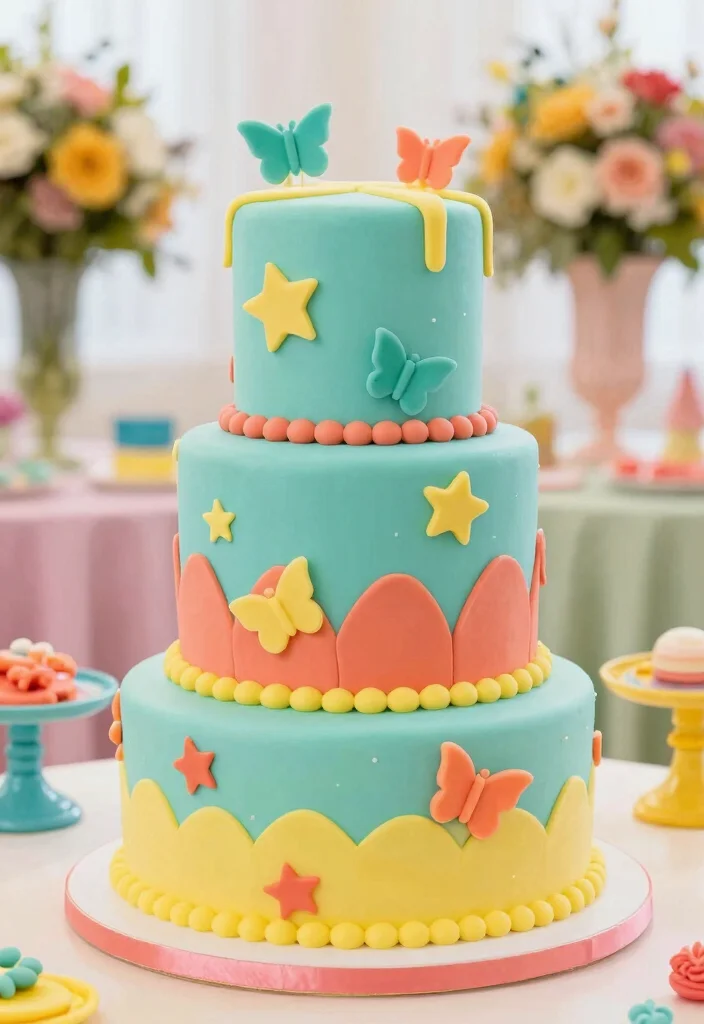 10 Three Tier Wedding Cake Ideas for Traditional Celebrations 26 10 Three Tier Wedding Cake Ideas for Traditional Celebrations 6. Whimsical Color Splash 0