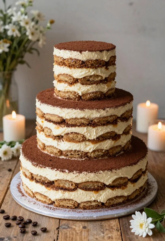 10 Tiramisu Wedding Cake Ideas for Italian Dessert Lovers 1. Classic Tiramisu Cake 0