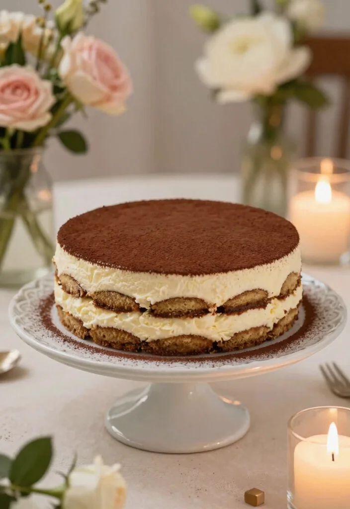 10 Tiramisu Wedding Cake Ideas for Italian Dessert Lovers 10. Tiramisu Mousse Cake 0