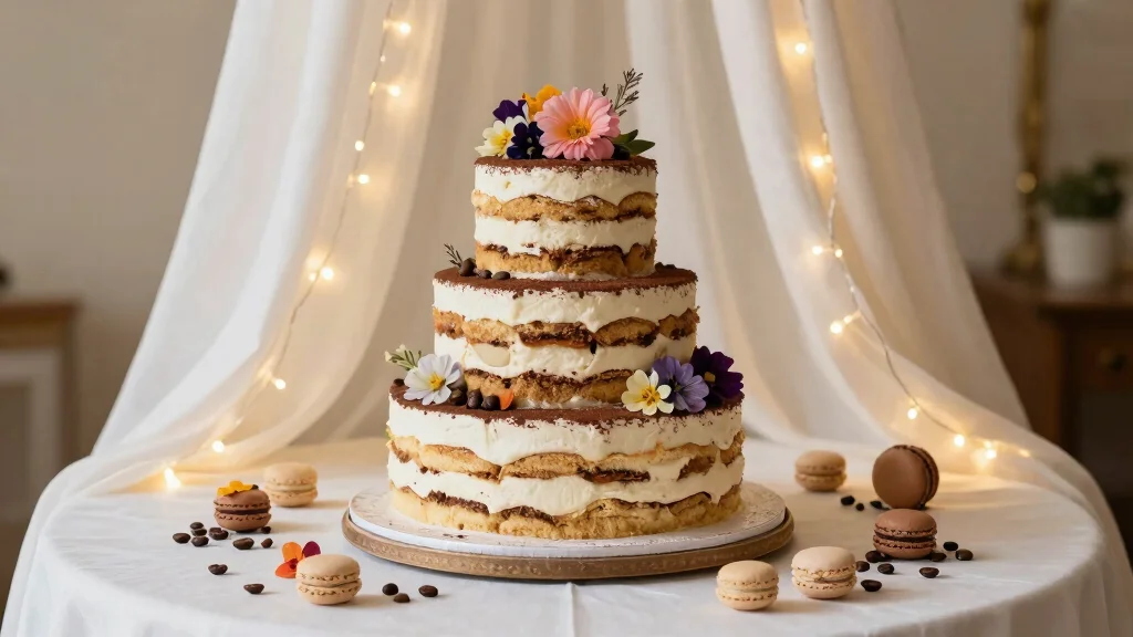 10 Tiramisu Wedding Cake Ideas for Italian Dessert Lovers