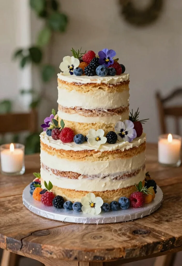 10 Two Tier Wedding Cake Ideas That Look Balanced and Elegant 23 10 Two Tier Wedding Cake Ideas That Look Balanced and Elegant 3. Naked Cake 0