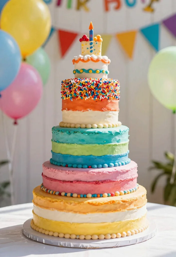 10 Wedding Anniversary Cake Design Ideas for Special Milestones 13 10 Wedding Anniversary Cake Design Ideas for Special Milestones 3. Colorful Celebration 0