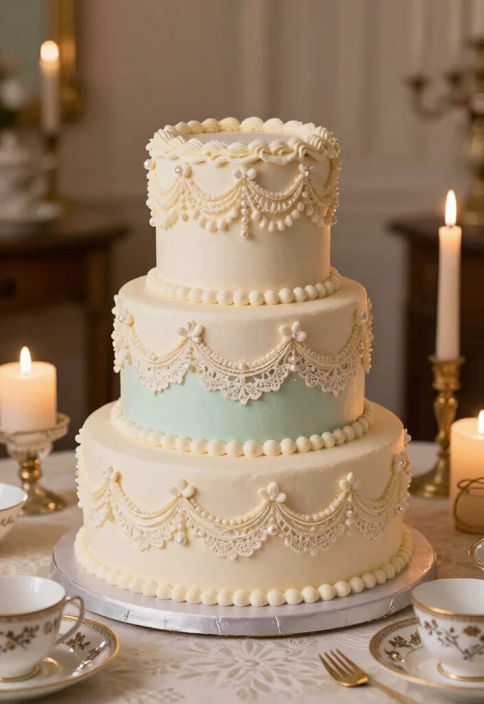 10 Wedding Anniversary Cake Design Ideas for Special Milestones 14 10 Wedding Anniversary Cake Design Ideas for Special Milestones 4. Vintage Glam 0