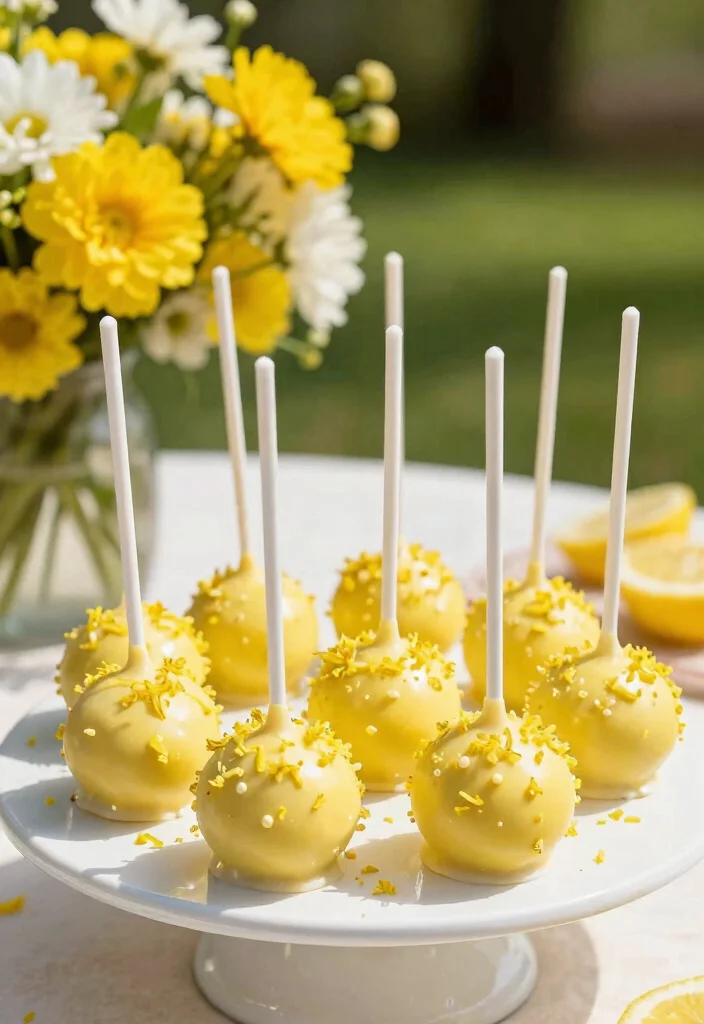 10 Wedding Cake Pop Ideas for Fun Wedding Desserts 3. Lemon Zest Wedding Cake Pops 0