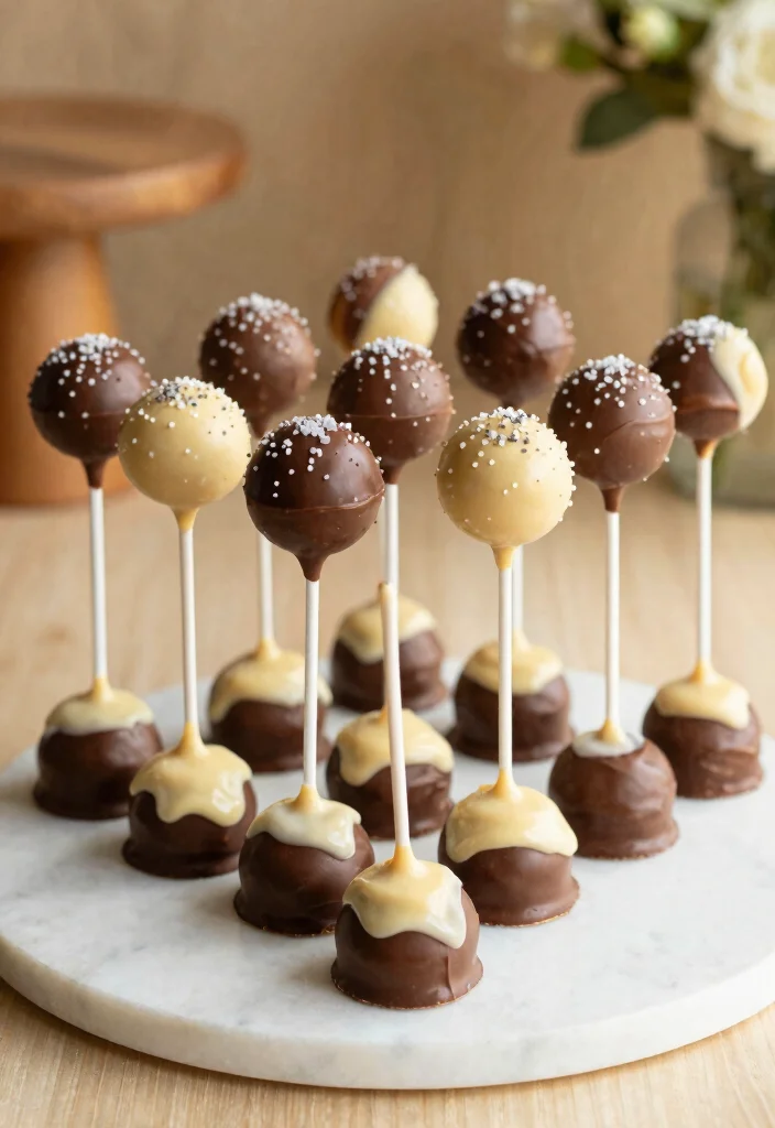10 Wedding Cake Pop Ideas for Fun Wedding Desserts 6. Salted Caramel Wedding Cake Pops 0
