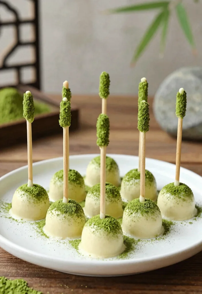 10 Wedding Cake Pop Ideas for Fun Wedding Desserts 8. Matcha Green Tea Cake Pops 0