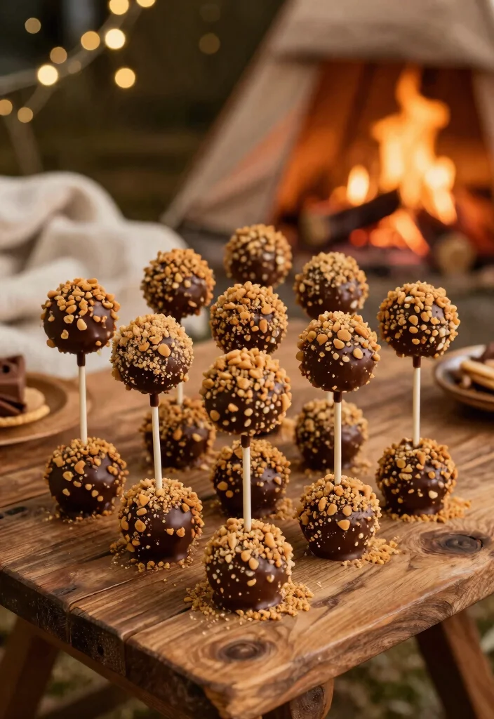 10 Wedding Cake Pop Ideas for Fun Wedding Desserts 9. Smores Cake Pops 0