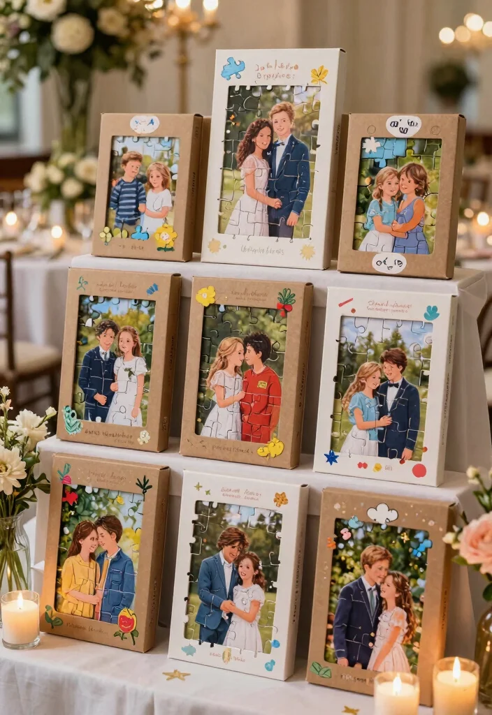 10 Wedding Favor Ideas for Kids That Are Fun and Age Appropriate 48 10 Wedding Favor Ideas for Kids That Are Fun and Age Appropriate 8. Puzzle Favors 0
