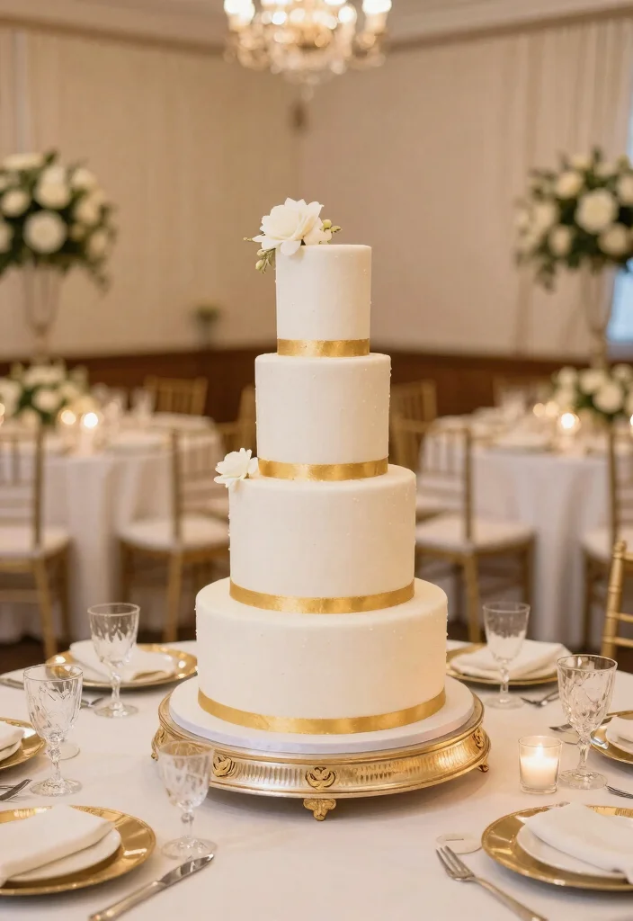 10 White and Gold Wedding Cake Ideas for Classic Elegance 61 10 White and Gold Wedding Cake Ideas for Classic Elegance Conclusion 0
