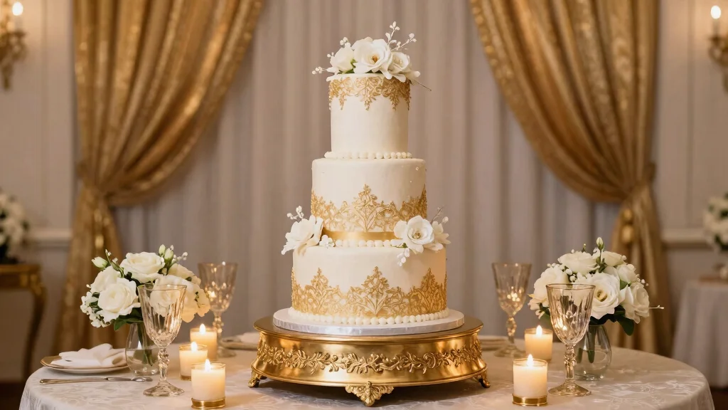 10 White and Gold Wedding Cake Ideas for Classic Elegance