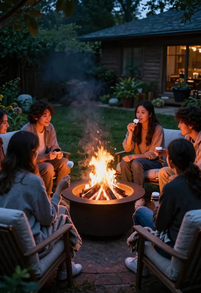 12 Backyard Engagement Party Ideas for Casual Outdoor Celebrations 51 12 Backyard Engagement Party Ideas for Casual Outdoor Celebrations 11. Fire Pit Gathering 0