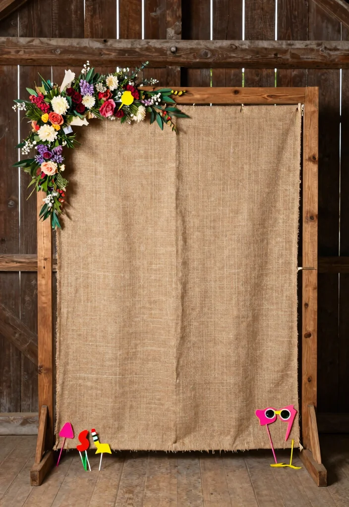 12 Barn Wedding Decoration Ideas for Rustic and Cozy Celebrations 11. DIY Photo Booth 0