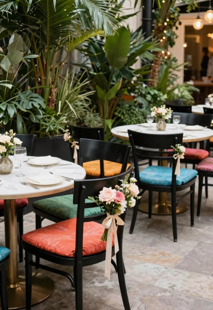 12 Black Wedding Decoration Ideas for Modern and Dramatic Styles 4. Chic Black Chairs 0