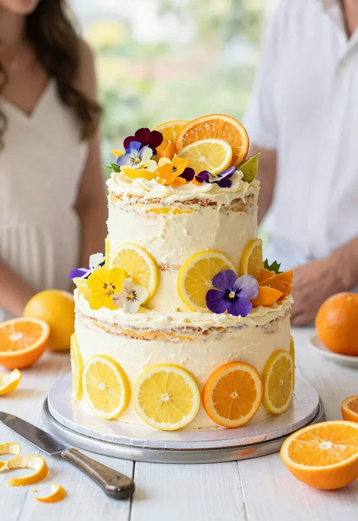 12 Boho Wedding Cake Ideas with Natural and Soft Details 17 12 Boho Wedding Cake Ideas with Natural and Soft Details 7. Citrus Infused Cake with Zest 0