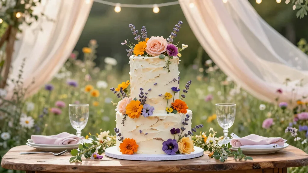 12 Boho Wedding Cake Ideas with Natural and Soft Details