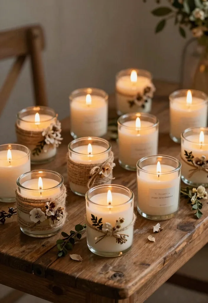 12 Cheap Wedding Favor Ideas That Look Nice and Stay on Budget 12 12 Cheap Wedding Favor Ideas That Look Nice and Stay on Budget 2. Customized Candles 0