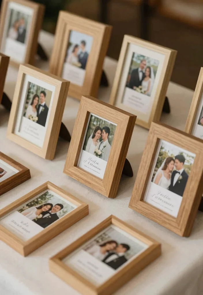 12 Cheap Wedding Favor Ideas That Still Feel Thoughtful 9. Mini Photo Frames 0