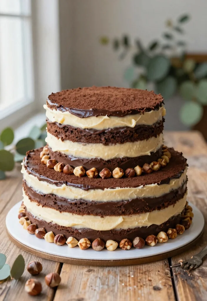 12 Chocolate Wedding Cake Ideas Guests Will Love 12 12 Chocolate Wedding Cake Ideas Guests Will Love 2. Chocolate Hazelnut Sensation 0