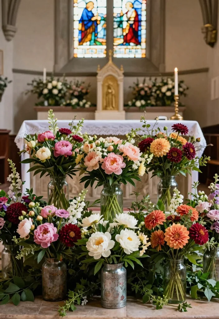 12 Church Wedding Decoration Ideas for Traditional Ceremonies 1 12 Church Wedding Decoration Ideas for Traditional Ceremonies 1. Eco Friendly Floral Arrangements 0
