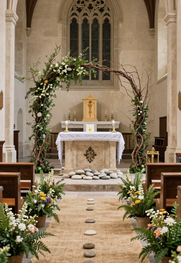 12 Church Wedding Decoration Ideas for Traditional Ceremonies 40 12 Church Wedding Decoration Ideas for Traditional Ceremonies 10. Nature Inspired Decor 0