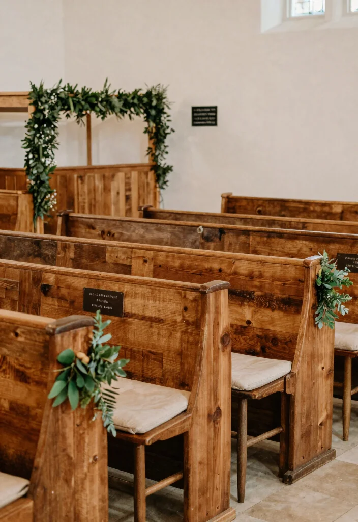 12 Church Wedding Decoration Ideas for Traditional Ceremonies 37 12 Church Wedding Decoration Ideas for Traditional Ceremonies 7. Sustainable Seating Options 0