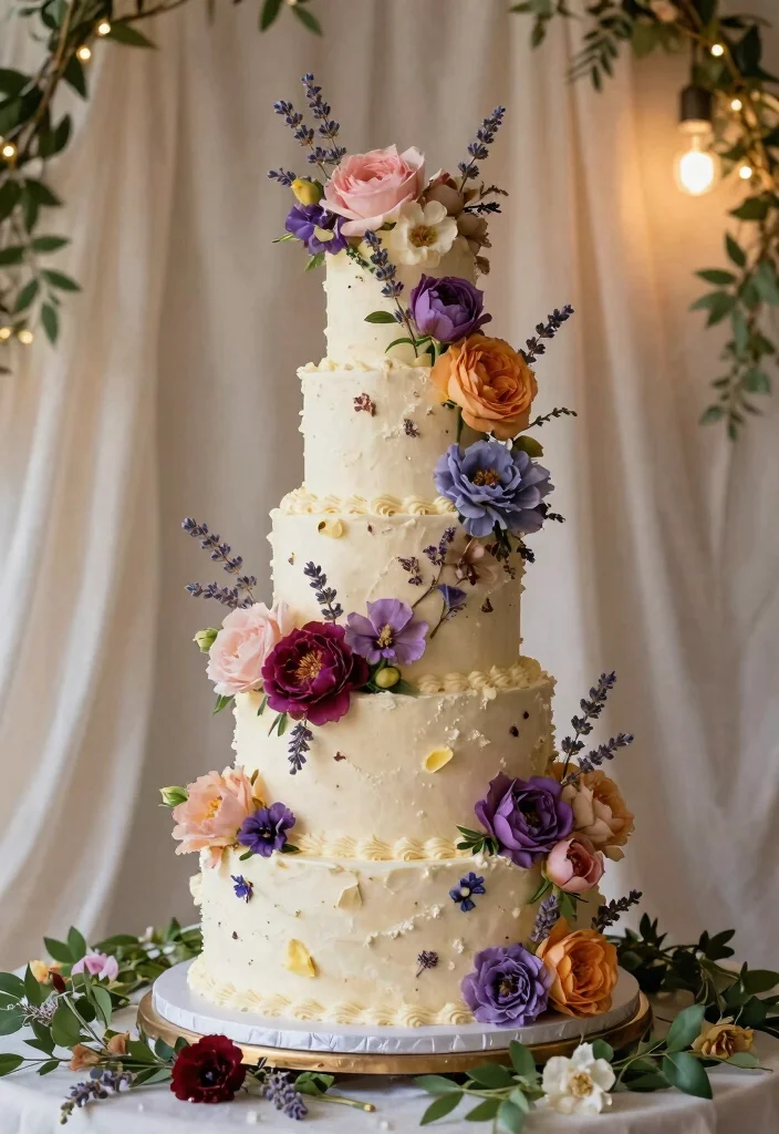 12 Classic Wedding Cake Ideas That Never Go Out of Trend 4. Floral Fantasy Cake 0