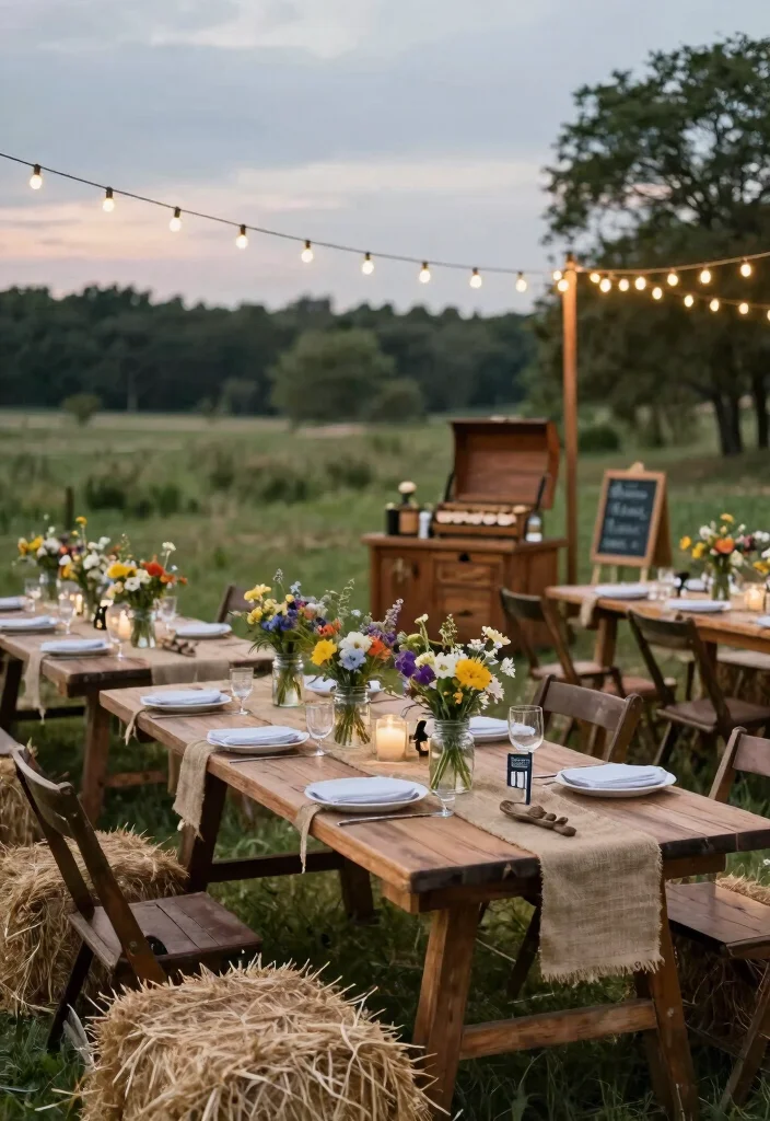 12 Classy Engagement Party Ideas for a Stylish Celebration 12 12 Classy Engagement Party Ideas for a Stylish Celebration 2. Rustic Charm with Fairy Lights 0