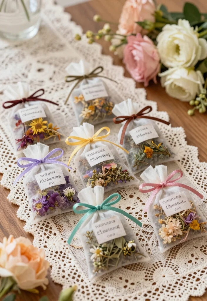 12 Cool Wedding Favor Ideas Guests Will Actually Remember 11. Aromatherapy Sachets Scented Reminders of Love 0