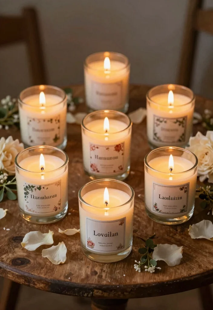 12 Cool Wedding Favor Ideas Guests Will Actually Remember 2. Personalized Candles Light Up the Memories 0