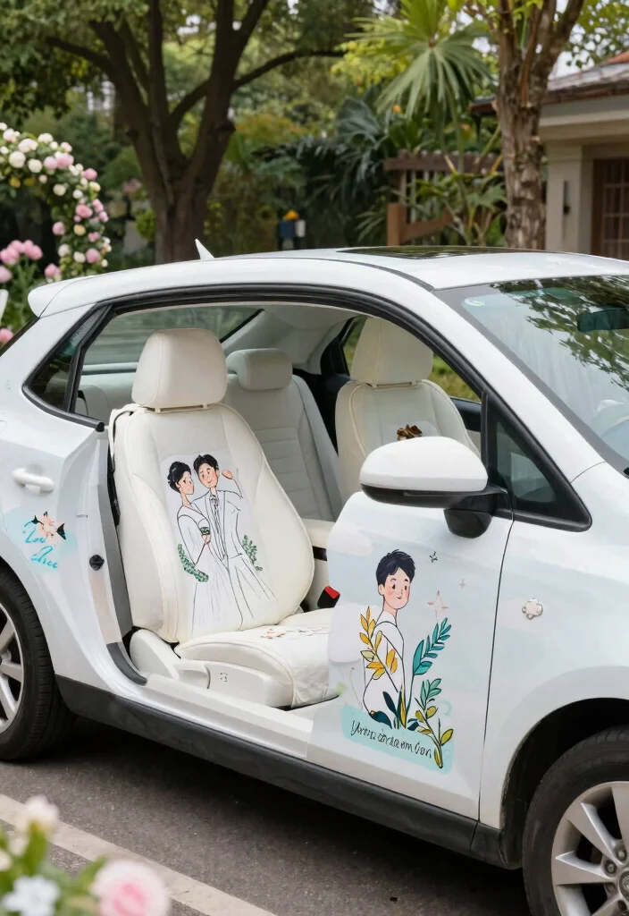 12 Creative Car Decoration Ideas for Weddings That Look Elegant 62 12 Creative Car Decoration Ideas for Weddings That Look Elegant 12. Personalized Touches 0