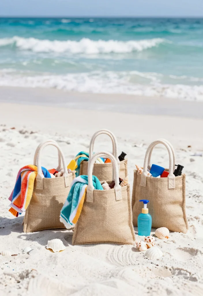 12 Destination Wedding Favor Ideas Guests Will Love to Pack Home 6. Beach Themed Favor Bags 0