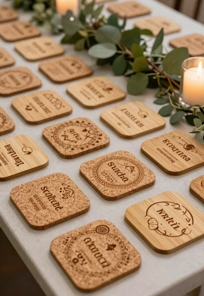 12 Elegant Wedding Favor Ideas for Classic and Timeless Weddings 24 12 Elegant Wedding Favor Ideas for Classic and Timeless Weddings 4. Personalized Coasters for Lasting Impressions 0