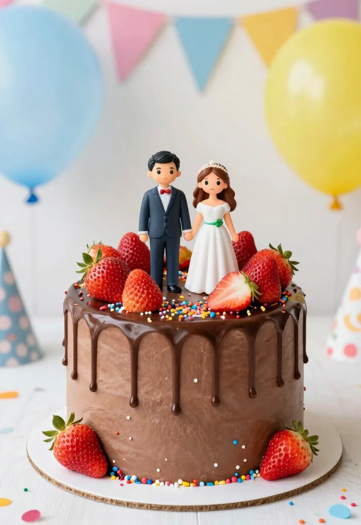 12 Engagement Party Cake Ideas for Any Celebration Style 24 12 Engagement Party Cake Ideas for Any Celebration Style 4. Whimsical Drip Cake 0