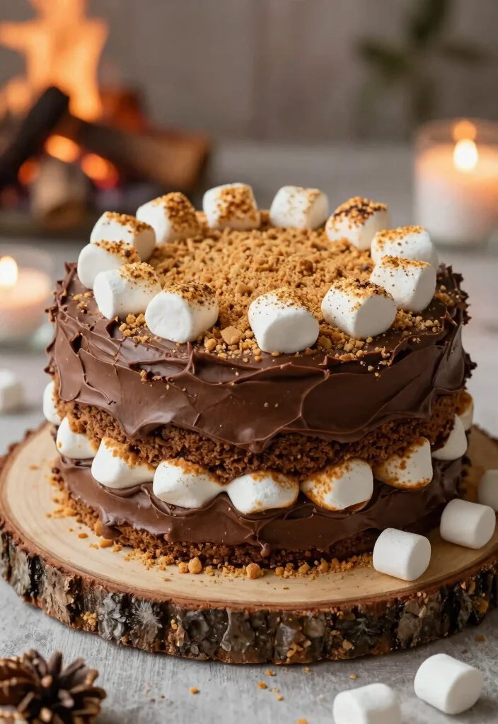 12 Engagement Party Cake Ideas for Any Celebration Style 48 12 Engagement Party Cake Ideas for Any Celebration Style 8. Rustic Smores Cake 0